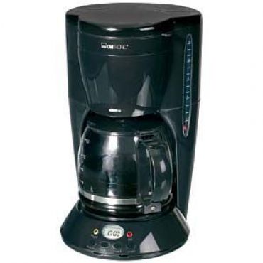 Clatronic KA 2888 Coffee machine long, 10-12 cups, timer, glass mug, Color: Black